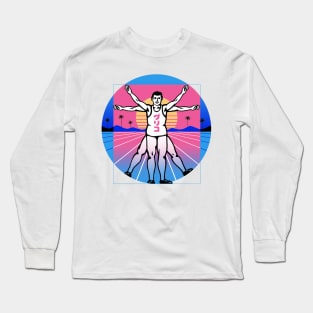 Running Vitruvian Man Long Sleeve T-Shirt